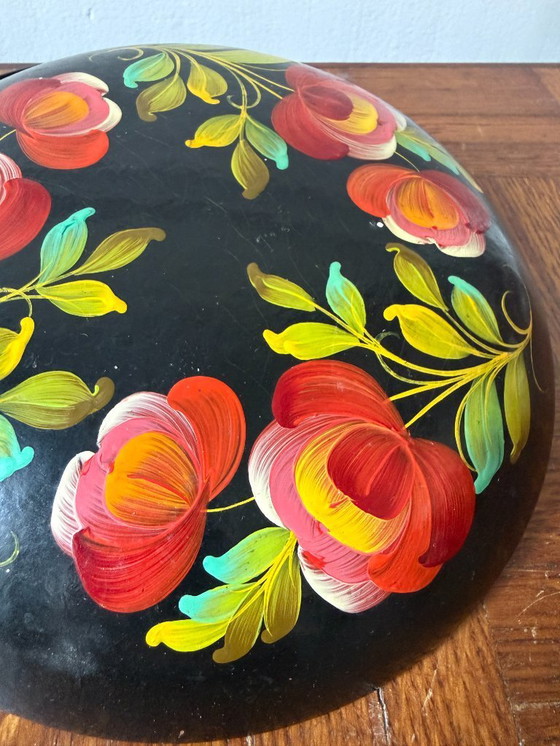 Image 1 of Boîte en bois peinte à la main – artisanat russe