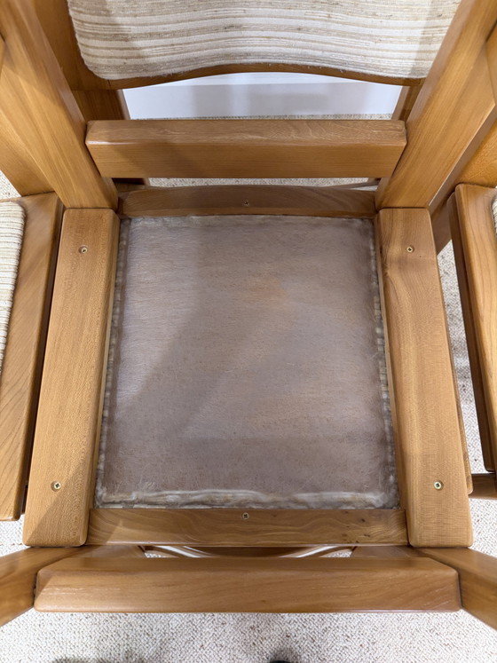 4 Vintage massief iepenhouten eetkamerstoelen jaren 70 – Wood (photo 12 of 12)