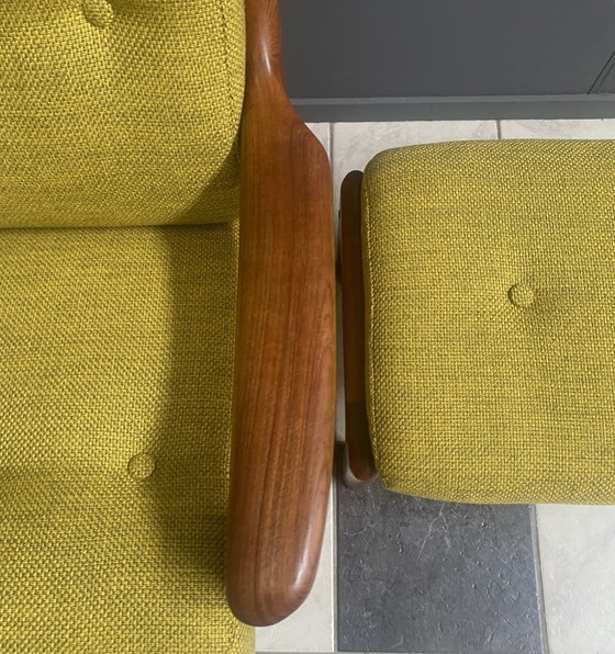 Image 1 of Fauteuil + Hocker Gustav Thams pour A/S Vejen Danemark 1960