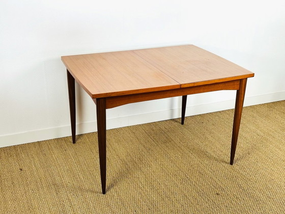 Image 1 of Uitschuifbare Scandinavische teakhouten eettafel, 1960