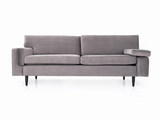 Sofa HELSINKI grey velour, Scandinavian design