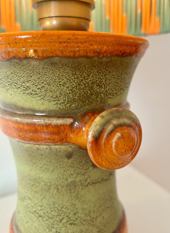 Image 1 of Cordless 70s table lamp suitable for garden and balcony - upcycled from a Uebelacker vase