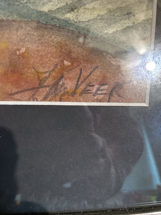 Image 1 of Deux ivrognes nus signés H Veer, tout comme le grand tableau hérité.