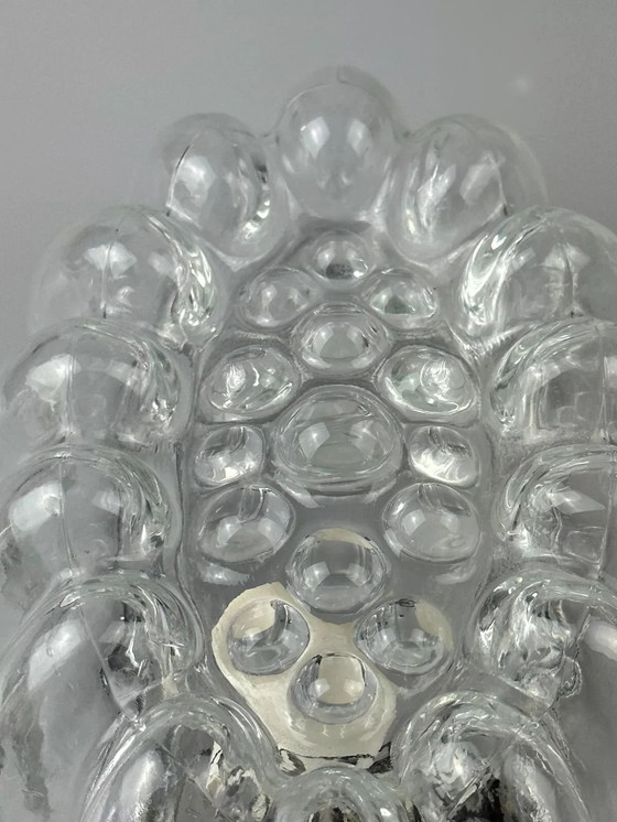 Image 1 of 60s 70s wall lamp made of glass & metal Bubble Wall Sconce Space Age Design