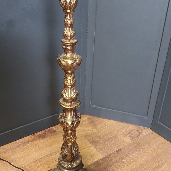 Image 1 of Lámpara de pie francesa barroca de bronce (1920-1930)