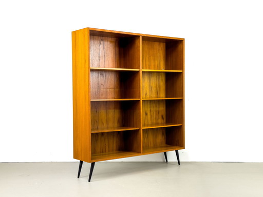 Libreria in teak danese di Omann Jun, anni '60