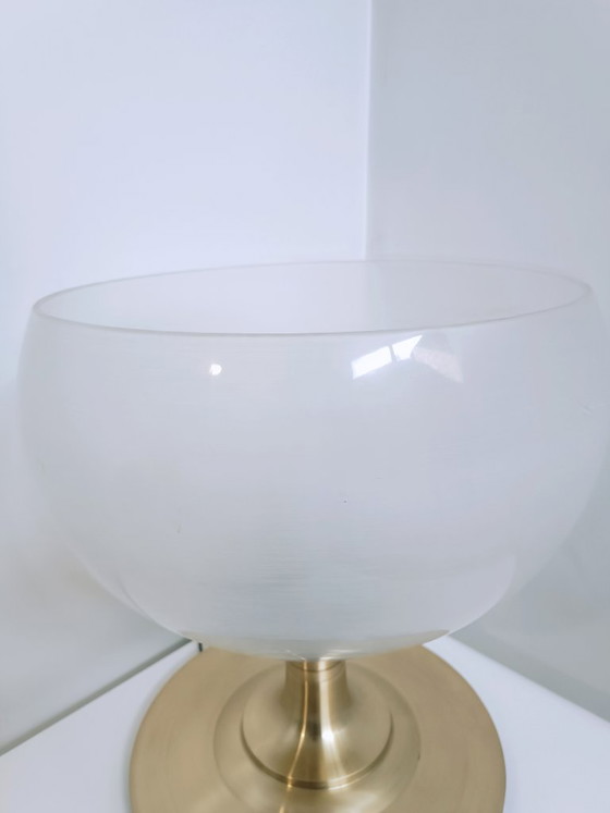 Bedeutende Messinglampe, Italien, 1970er Jahre – Tischlampen, Plastic, Brass (photo 4 of 7)