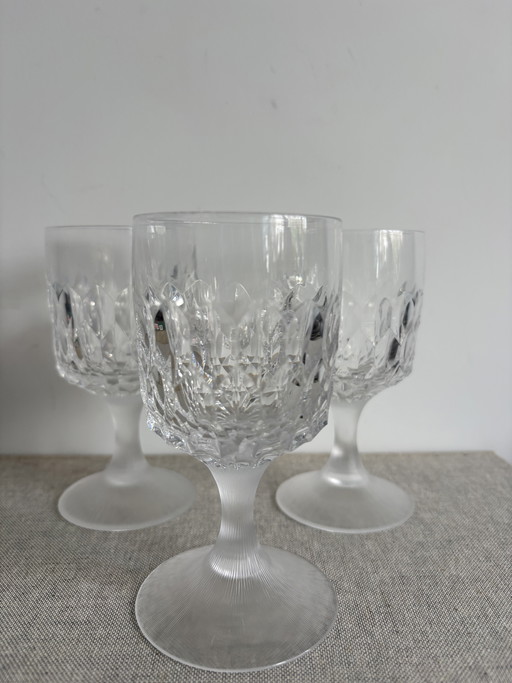 Vintage Kristallweingläser Peill & Putzler 3x