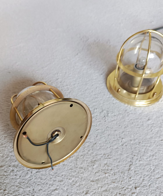 Image 1 of 3 x vintage plafondlampen in maritieme stijl