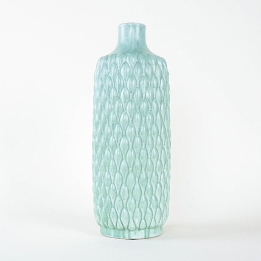 Mintgroene keramische vaas, Italiaans design, jaren 60, gemaakt in Italië.