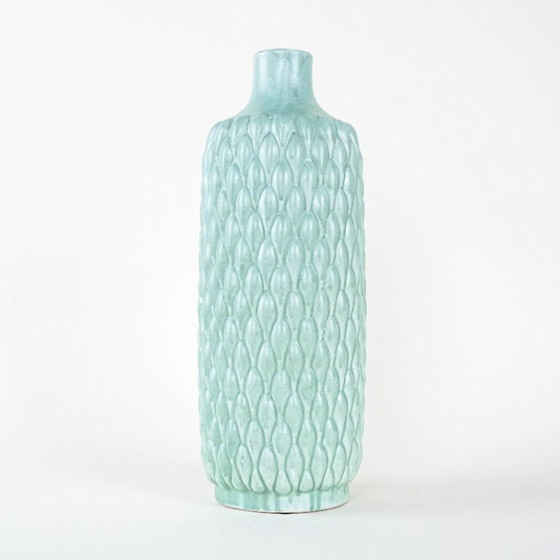 Image 1 of Vase en céramique vert menthe, design italien, années 1960, fabriqué en Italie
