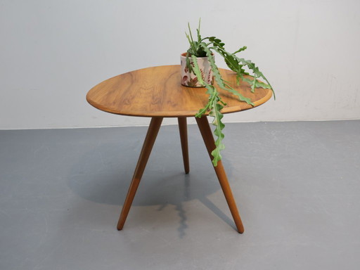 Vintage bijzettafel notenhout A.A. Patijn Firma Zijlstra