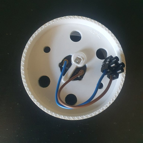 Image 1 of Lampe globe pour plafond (ou mur) en verre texturé d'Italie.
