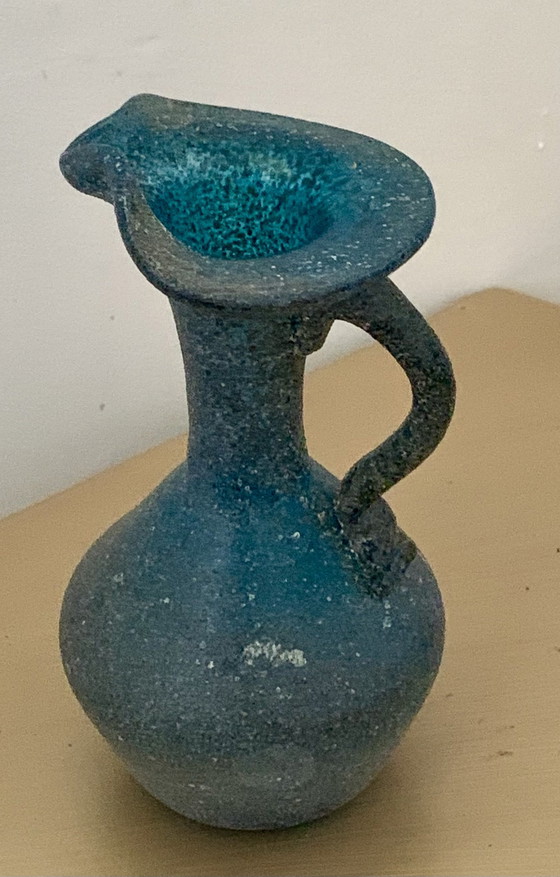 Petite aiguière Scavo Murano — col trilobé signature Seguso — vintage 13cm – Vases, Murano Glass (photo 5 of 15)