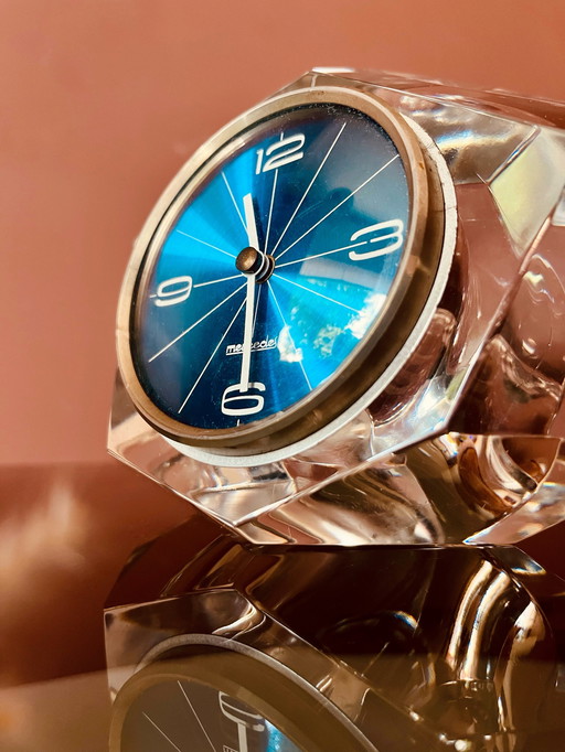 Unique ! Horloge en cristal Mercedes