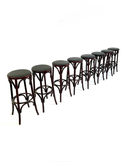 8x vintage bentwood barkruk ‘90