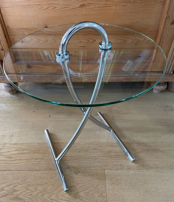 Design verre/chrome - Table d'appoint Rolf Benz, Tables d'appoint, Transparent (photo 12 sur 12)