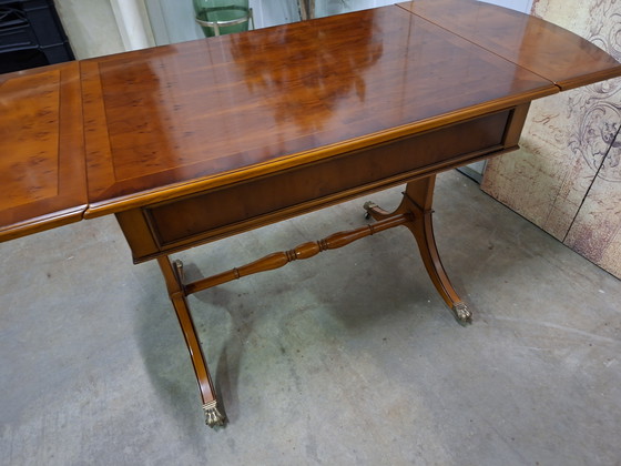 Image 1 of Classic Helden drop-leaf side table, coffee table, sidetable, ladies' desk, dimensions: 85/133x60m and 75cm high.