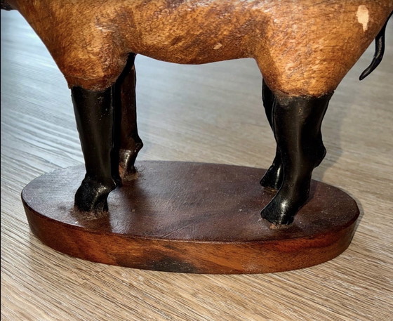 Image 1 of Scultura di maiale in legno e ferro