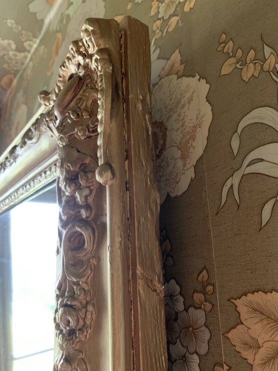 Antique gold patterned mirror – Wood (photo 7 of 11)
