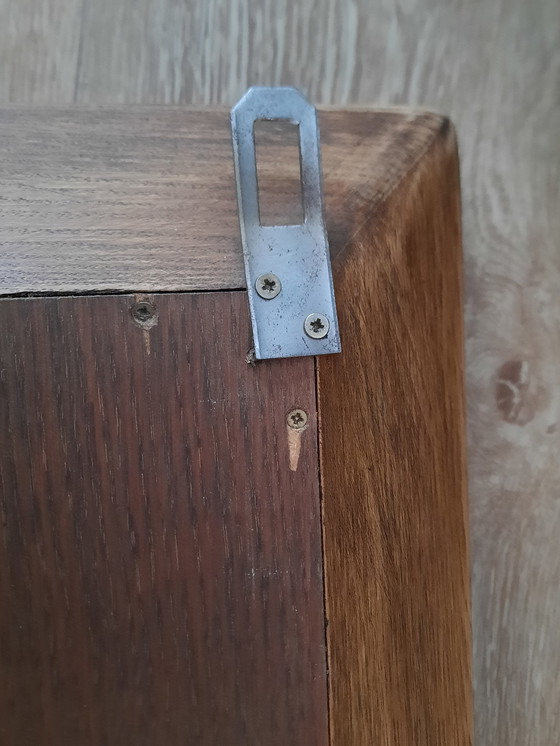 Image 1 of Miroir à facettes en bois vintage