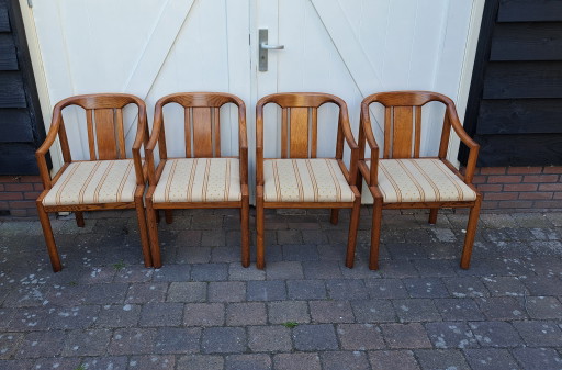 4 x Danish design chairs – eetkamerstoelen, Textile, Wood