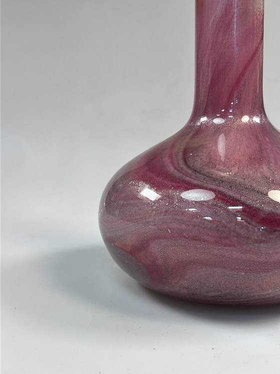 Image 1 of Vintage Danish Table Lamp, Purple Glass, Holmegaard Troll 2