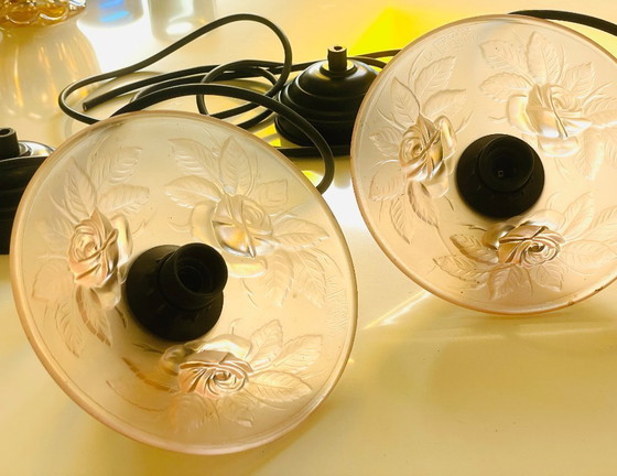 Image 1 of Ensemble de lampes Art déco signées Muller Frères Luneville (vers 1925)