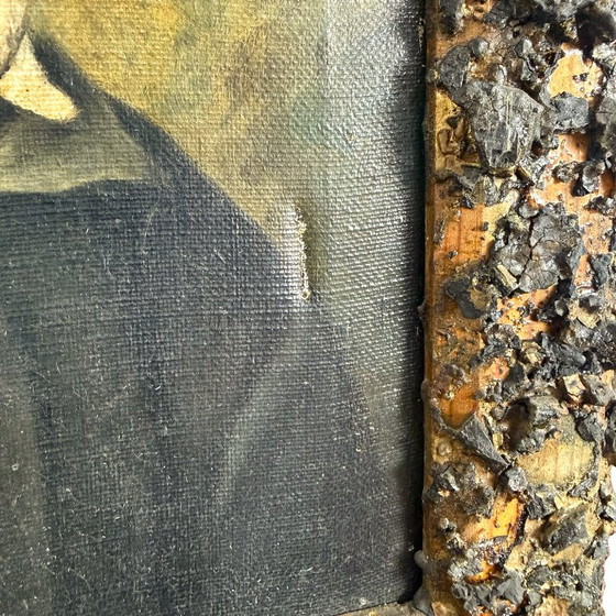 Porträt des Heiligen Vinzenz von Paul, Öl auf Leinwand, Gemälde & Zeichnungen, Holz, Braun, Klassiek (Foto 6 von 12)