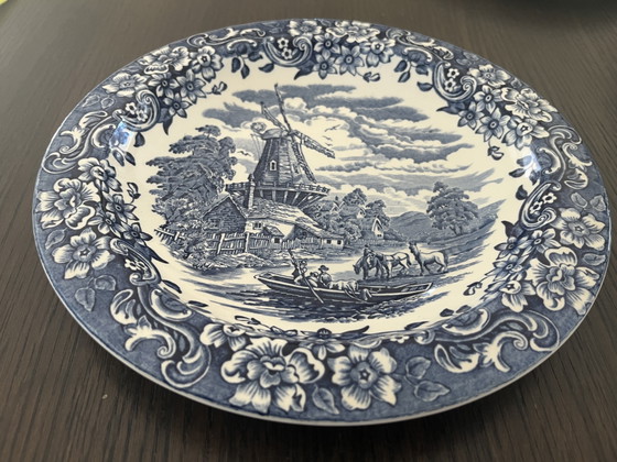 Image 1 of 2 platos llanos de loza inglesa de 26 cm | Royal Tudor Ware & British Anchor Memory Lane
