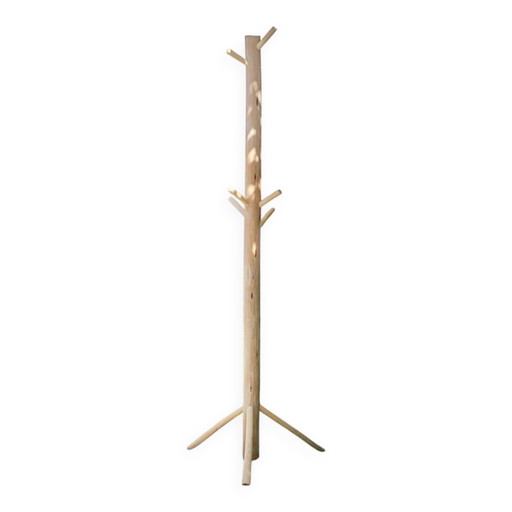 Wooden coat rack