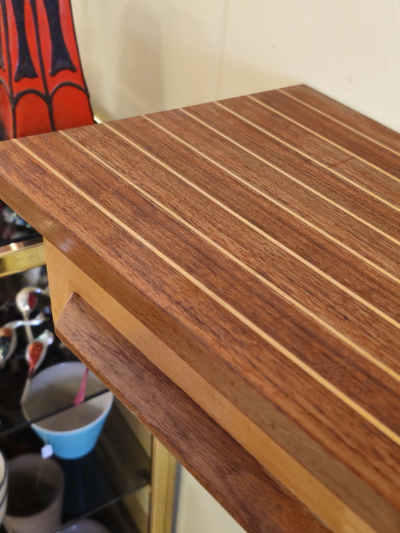 Image 1 of Mobiletto da parete vintage di metà secolo, mobiletto da corridoio, mensola a muro, portachiavi sospeso