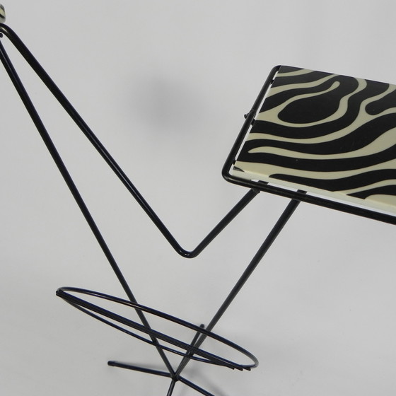 Image 1 of Fifties side table with newspaper rack and COGEBI ORNAMIN parts