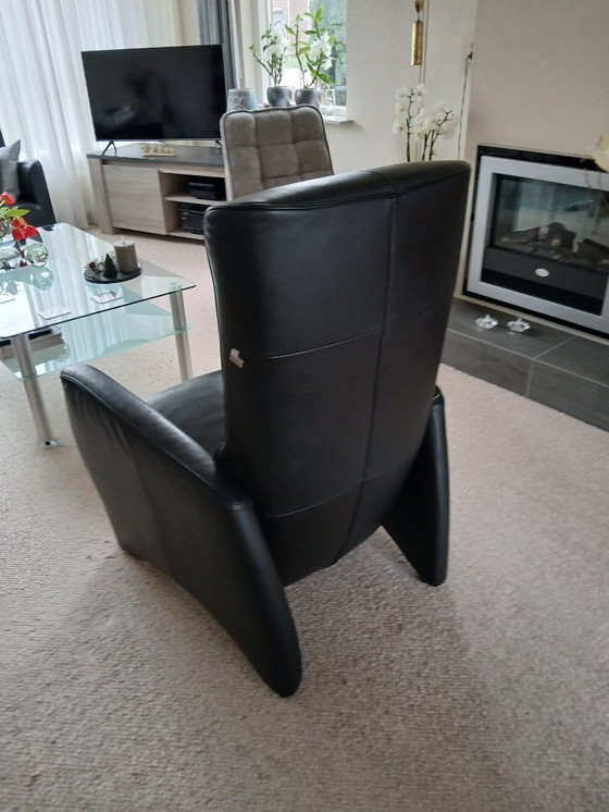 Image 1 of Poltrona relax Hukla taglia S, pelle nera (usata, in ottime condizioni)