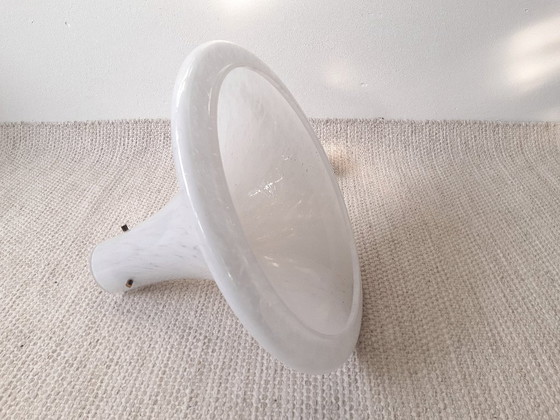 Image 1 of Glashütte Limburg glazen hanglamp model L4234, mondgeblazen streaky hanglamp XXL, jaren 70 glazen lamp