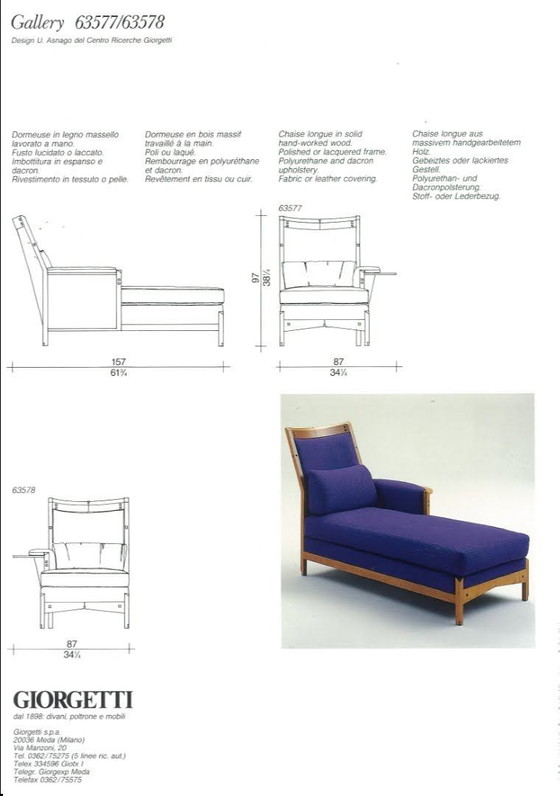 Rara Chaise Longue de la Galería Giorgetti – Textile, Wood (photo 6 of 6)