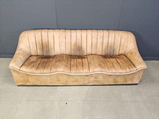 Image 1 of Ensemble de canapés en cuir vintage, années 1960