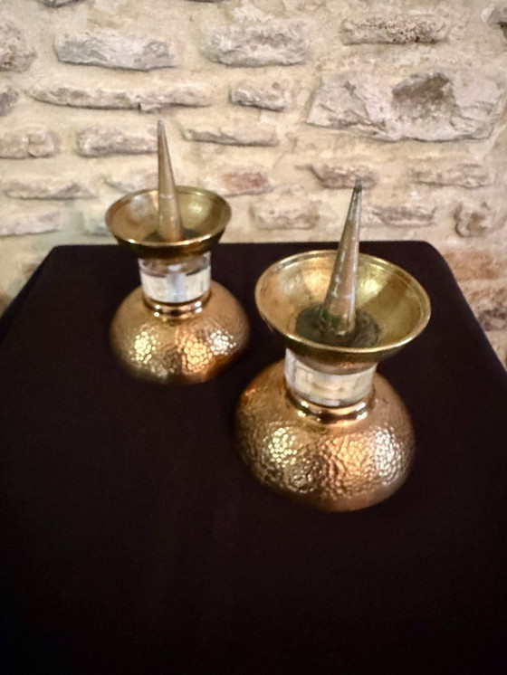 Image 1 of PAIRE DE PIQUE CIERGE ART DECO