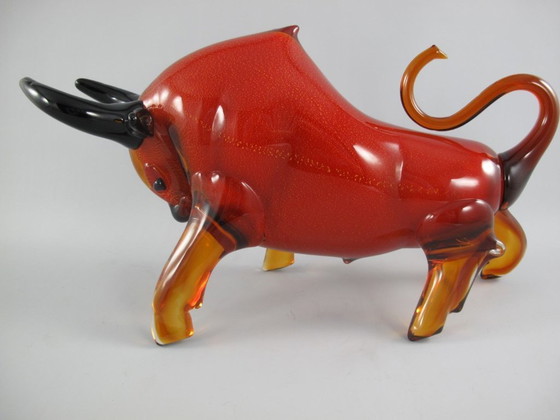 Image 1 of Bolsa de Wall Street Cristal estilo Murano Red Bull