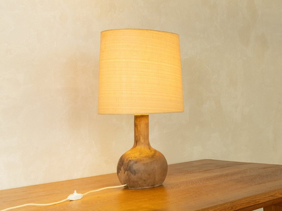 1970s Table Lamp with Ceramic Base – Textile (photo 4 of 8)