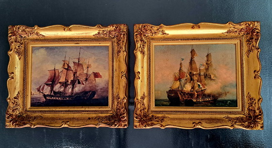 Image 1 of Louis Garneray, atribuido a - Captura de Kent/Captura de Lord Nelson