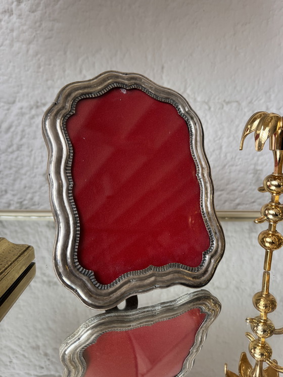 Image 1 of Marco de fotos plateado de los años 50