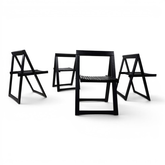 Image 1 of Set of 4 Aldo Jacobi Trieste Folding Chairs for Bazzani, 1960