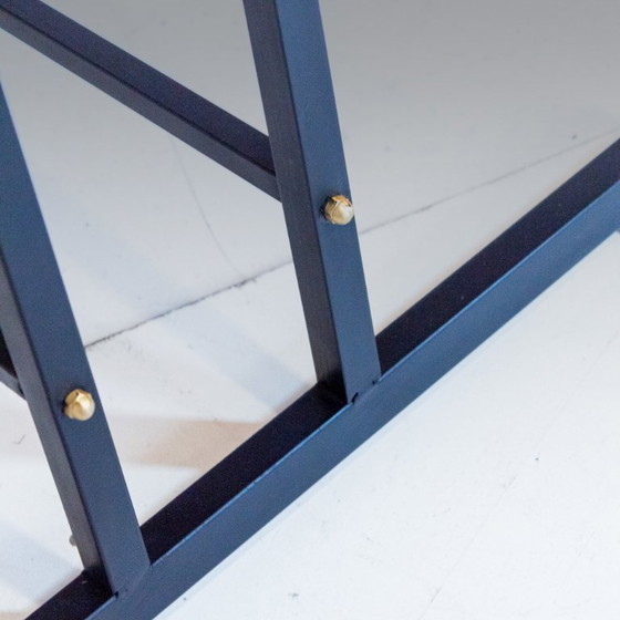 Image 1 of 1x Schrijftafel in mid-century modern stijl, messing en metaal, Italië jaren 1960