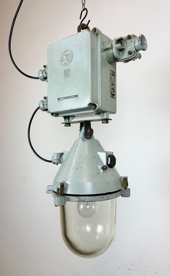 Image 1 of Grey Industrial Cast Aluminium Explosion Proof Lamp, 1970s