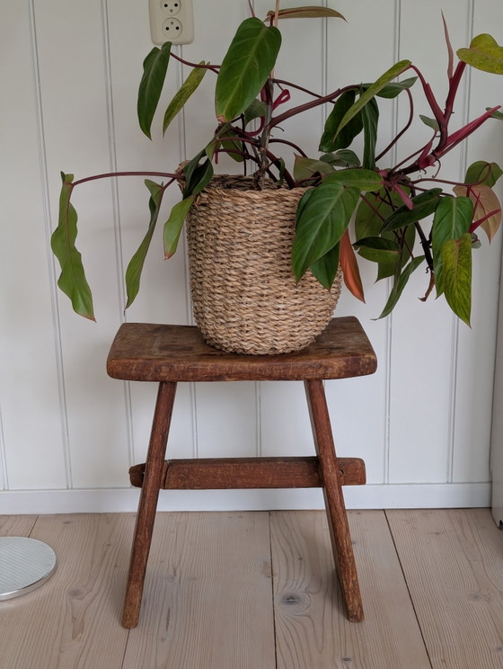 Antiker chinesischer Holzhocker / Sattelhocker – Wabi Sabi – Wood (photo 7 of 7)