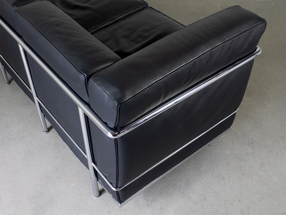 Image 1 of Cassina Lc2 3 -Seater Design Lecorbusier Leather/Black