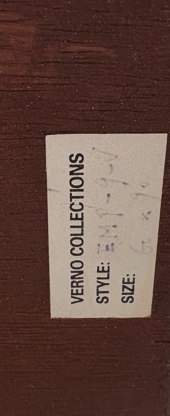 Image 1 of Vintage facet geslepen schouwspiegel Verno Collections goud mint XL