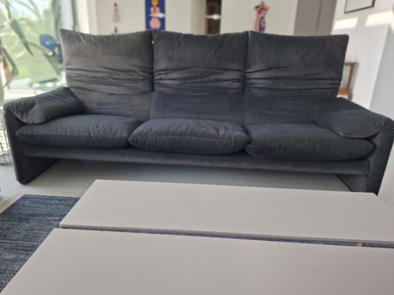 Originele Cassina Maralunga Set (2-zits + 3-zits) – Vico Magistretti – Vintage 1995 – Zithoek, Textile (photo 3 of 14)
