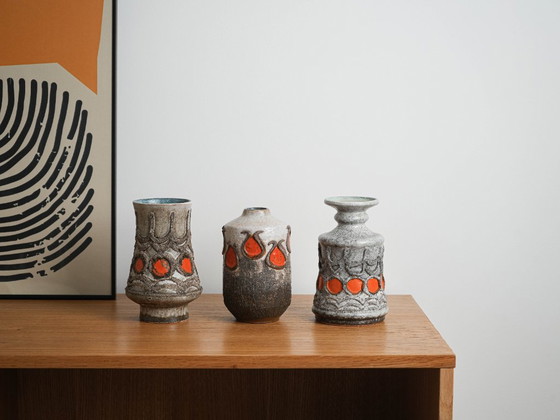 Vase en céramique, design allemand, années 1960, fabriqué par Strehla, Multicolore (photo 8 sur 8)